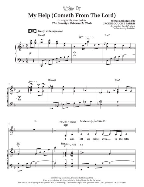 My Help Cometh From The Lord Brooklyn Tabernacle Choir Lyrics