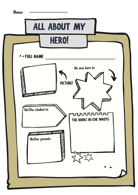 My Hero Worksheet   Free A Horse Called Hero Worksheets And Literature - My Hero Worksheet