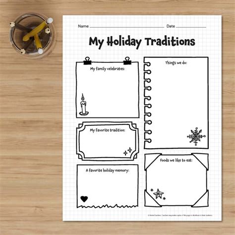 My Holiday Traditions Worksheet Invite Kids To Write My Family Traditions Worksheet - My Family Traditions Worksheet