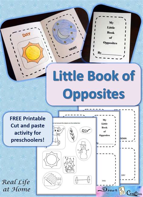 My Little Book Of Opposites Free Printable Real Opposites Preschool Worksheets - Opposites Preschool Worksheets