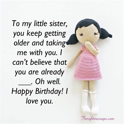 My Little Sister Birthday Quotes