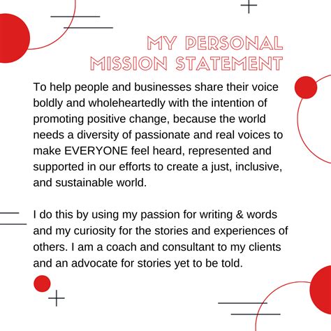 my mission statement examples