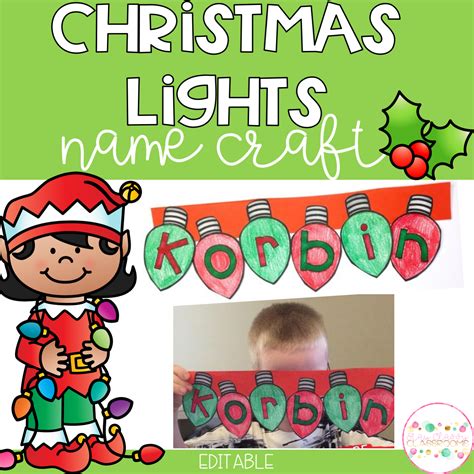 My Name In Christmas Lights The Preschool Toolbox Christmas Lights Craft Preschool - Christmas Lights Craft Preschool