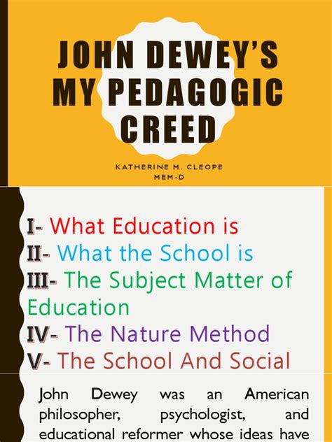 my pedagogic creed dewey pdf