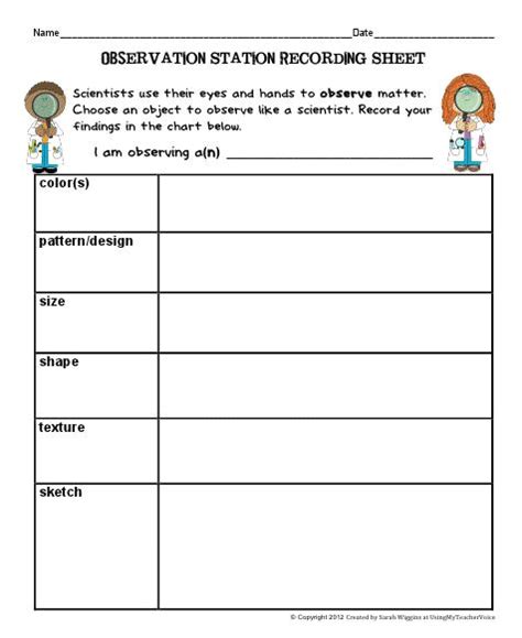 My Science Experiment Observation Sheet By Angela Amann Science Experiment Observation Sheet - Science Experiment Observation Sheet