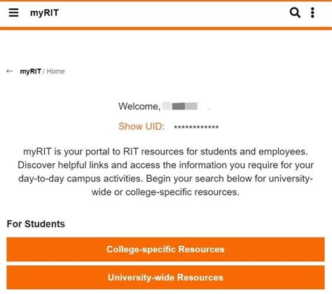 myRIT Web Portal Information & Technology Services RIT