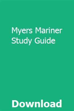 Full Download Myers Mariner Study Guide 