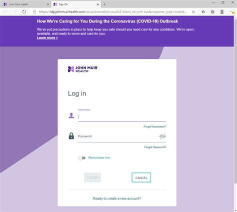 myjohnmuirhealth login