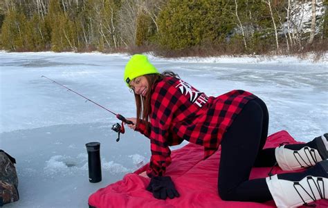 Myla del rey ice fishing video