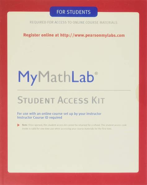 Mymathlab Student Access Kit