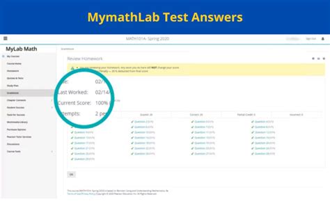Mymathlab Test Answers