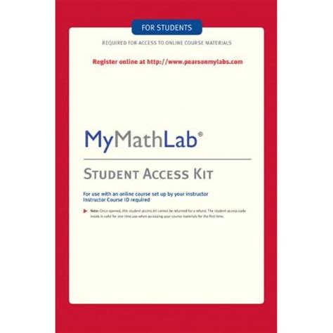 Read Online Mymathlab Student Access Kit 