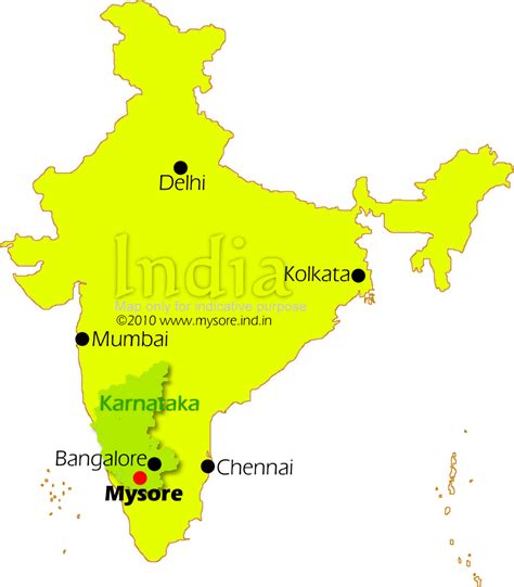 Mysore In India Map