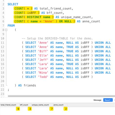 mysql - Count greater than total number of rows - Stack Overflow