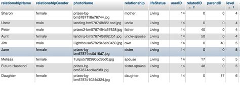 mysql Family Tree JSON Generator PHP Stack Overflow