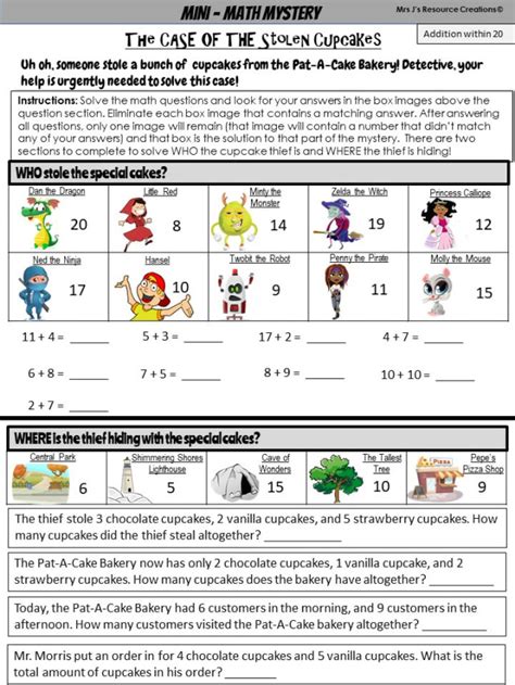 Mystery Math Worksheets   Mlc Math Mysteries Michigan Learning Channel - Mystery Math Worksheets