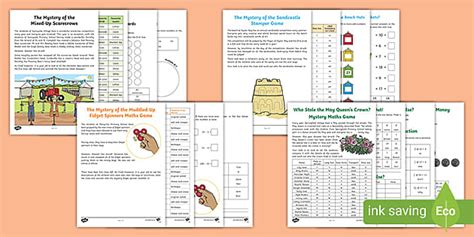 Mystery Maths Games Resource Pack Teacher Made Twinkl Mystery Message Math Worksheet - Mystery Message Math Worksheet