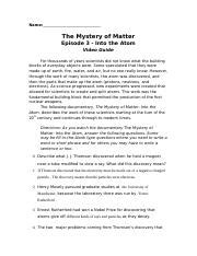 Mystery Of Matter Worksheet 1 Rtf Course Hero Mystery Of Matter Worksheet - Mystery Of Matter Worksheet