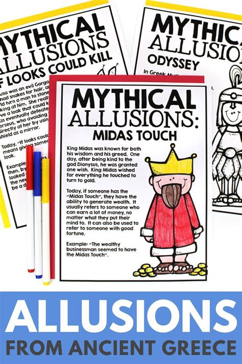 Mythical Allusions To Build Student Vocabulary Allusion Worksheet For Middle School - Allusion Worksheet For Middle School