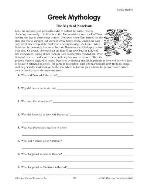 Mythology Lessons Worksheets And Activities Teacherplanet Com 7th Grade Mythology Unit - 7th Grade Mythology Unit