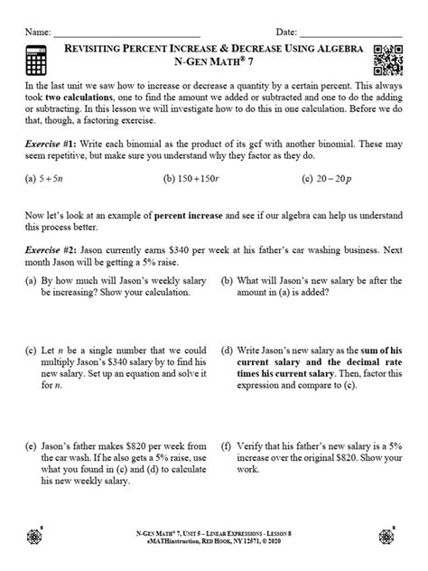 N Gen Math 7 Unit 3 Answer Key