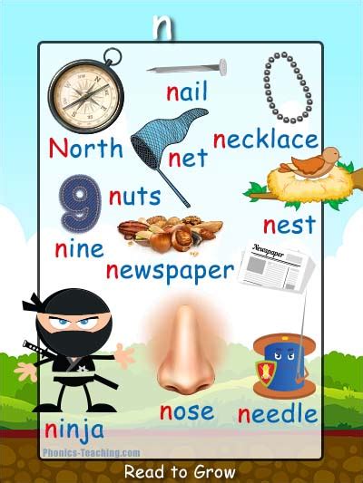 N Sound Words With Pictures   Beginning Sound Sorting Pictures In Cursive Cathie Perolman - N Sound Words With Pictures
