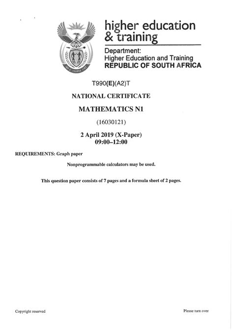 Download N1 Mathematics Exam Question Paper November 2013 File Type Pdf 