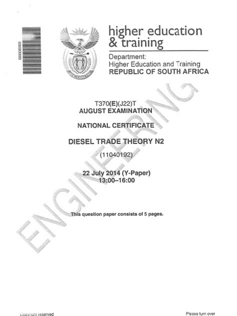 Full Download N2 Diesel Trade Theory Question Papers File Type Pdf 