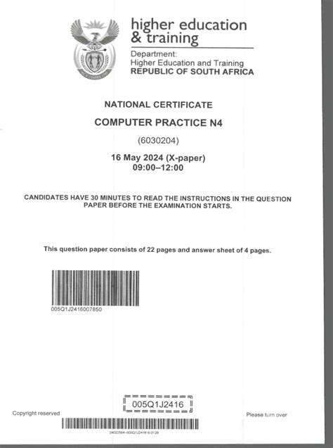 N4 Computer Practice Management Question Papers