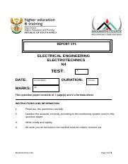 N4 Electrical Engineering Exam Papers
