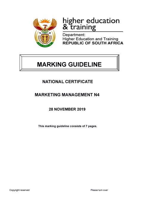 Read N4 Marketing Question Papers And Memos 