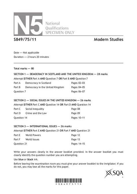 N5 Computer Practice Syllabus