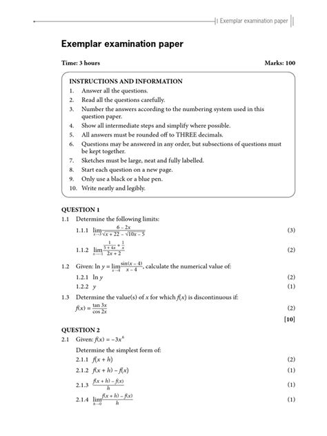 N5 Maths Question Papers And Memorandums