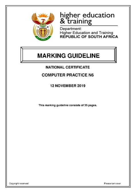 N6 Computer Practice Memo For June 2010