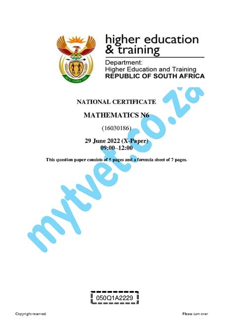 N6 Maths Question Papers And Memo