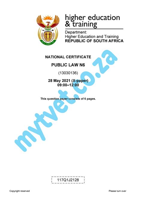 Download N6 Public Law Exam Papers 