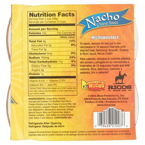 nacho hippo nutrition information