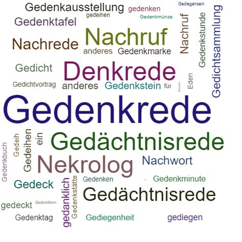 nachruf gedenkrede synonym