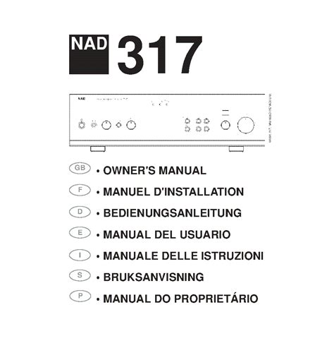 Read Nad 317 User Guide 
