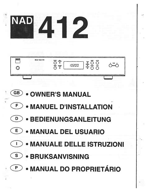 Full Download Nad 412 User Guide 