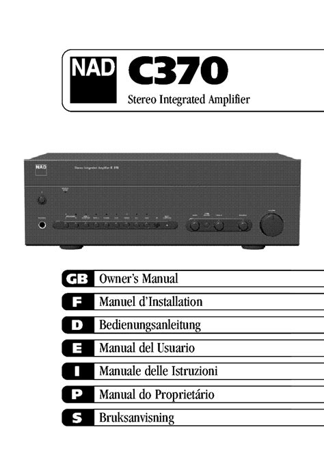 Full Download Nad C370 User Guide 