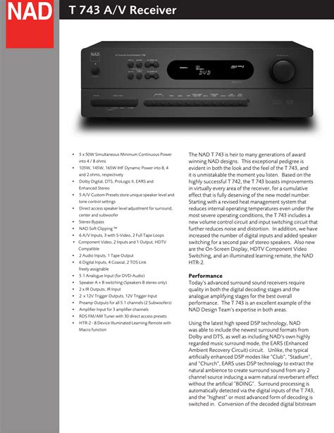 Full Download Nad T743 User Guide 