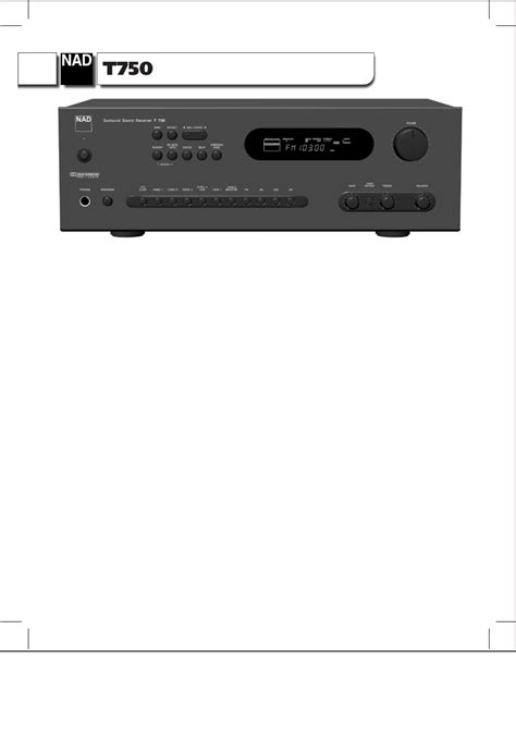 Download Nad T750 User Guide 