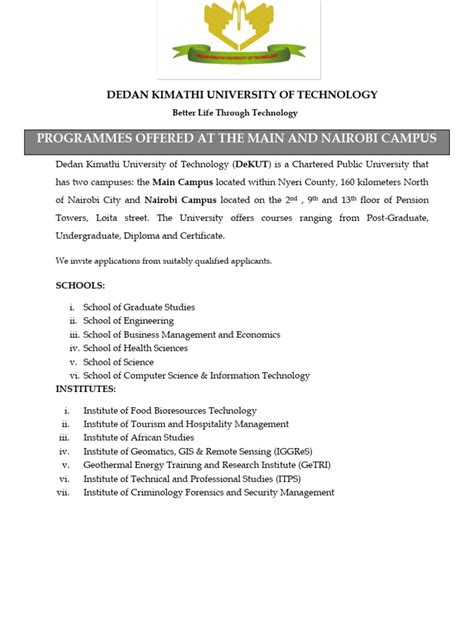 Nairobi Academic Programs