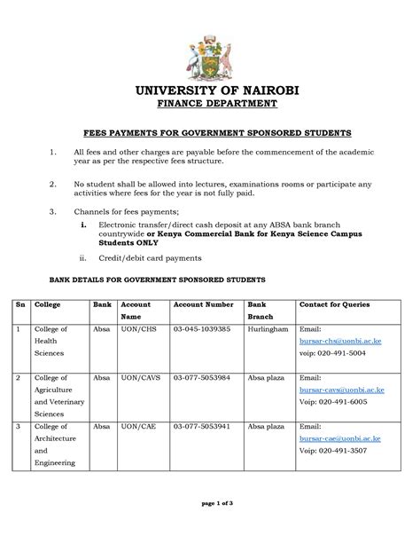 nairobi university fee structure 2014