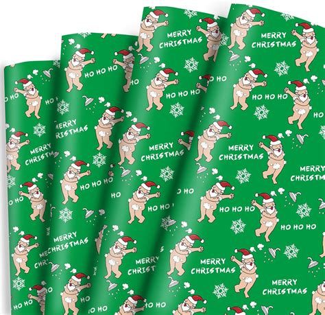 Naked Santa Wrapping Paper