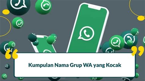 NAMA GRUP WA KOCAK 🫸 105 Nama Grup Aesthetic Ber 4. Berkesan, Lucu, & Mudah Diingat!