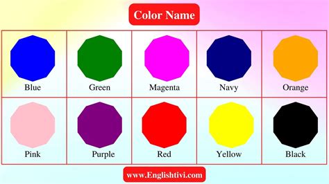 Nama Warna  List Of Colors With Color Names - Nama Warna