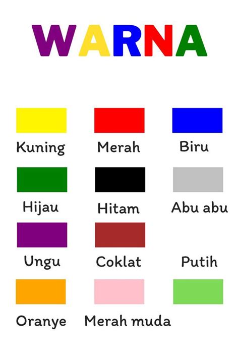 Nama Warna  Mengenal Nama Nama Warna Dalam Bahasa Bali - Nama Warna