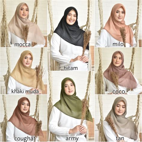 Nama Warna  Warna Hijab Square Yang Wajib Punya - Nama Warna
